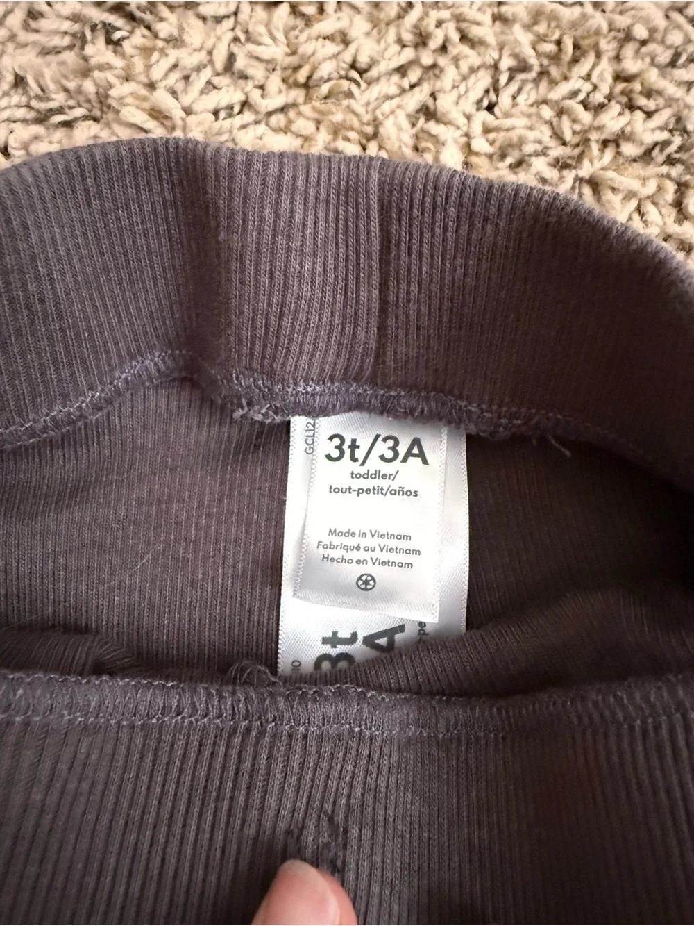 Carter's Charcoal Ribbed Flare Knit Pants